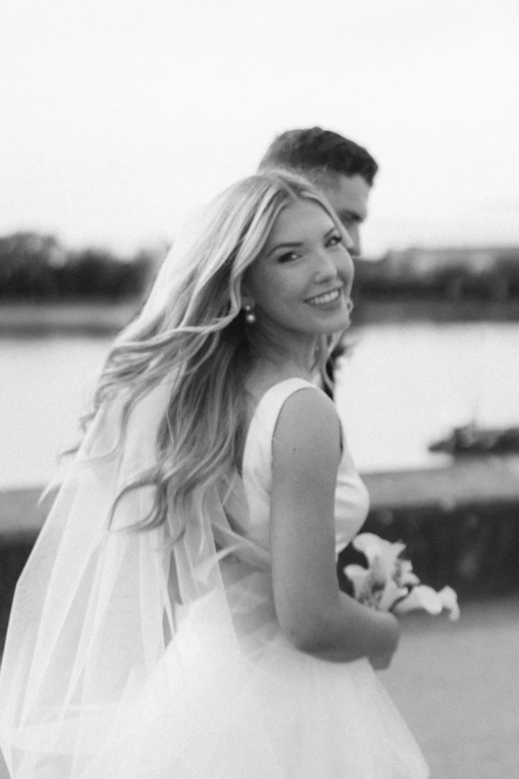 Bride with soft glam wedding makeup by Jayda K Makeup