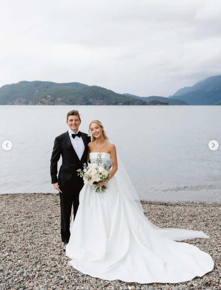 Bride with soft glam wedding makeup by Jayda K Makeup