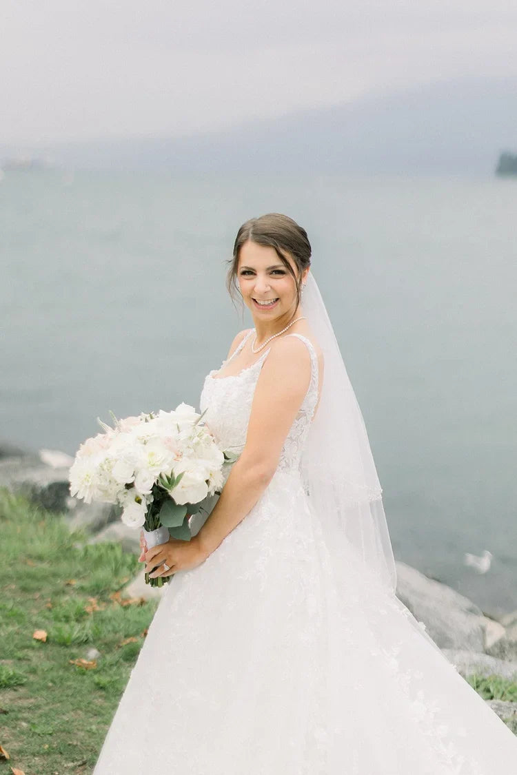 Bride with soft glam wedding makeup by Jayda K Makeup
